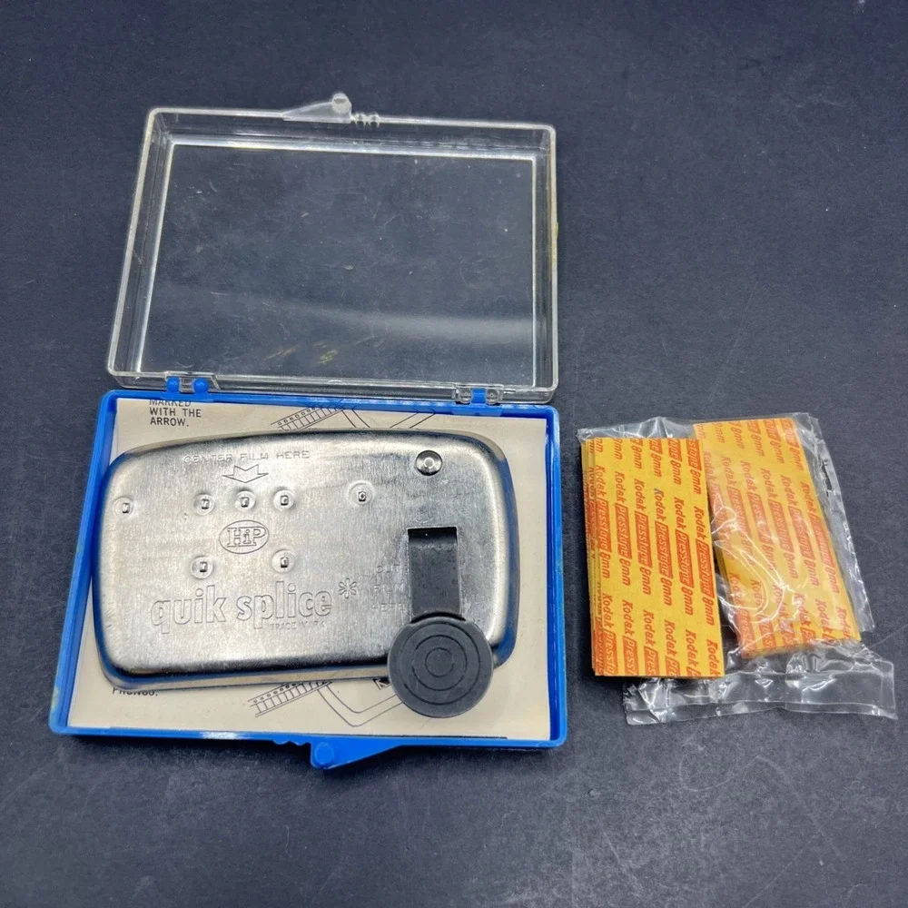 Vtg 50s Hudson Quik Splice 8mm Movie Film Automatic Butt Splicer Patent Pending